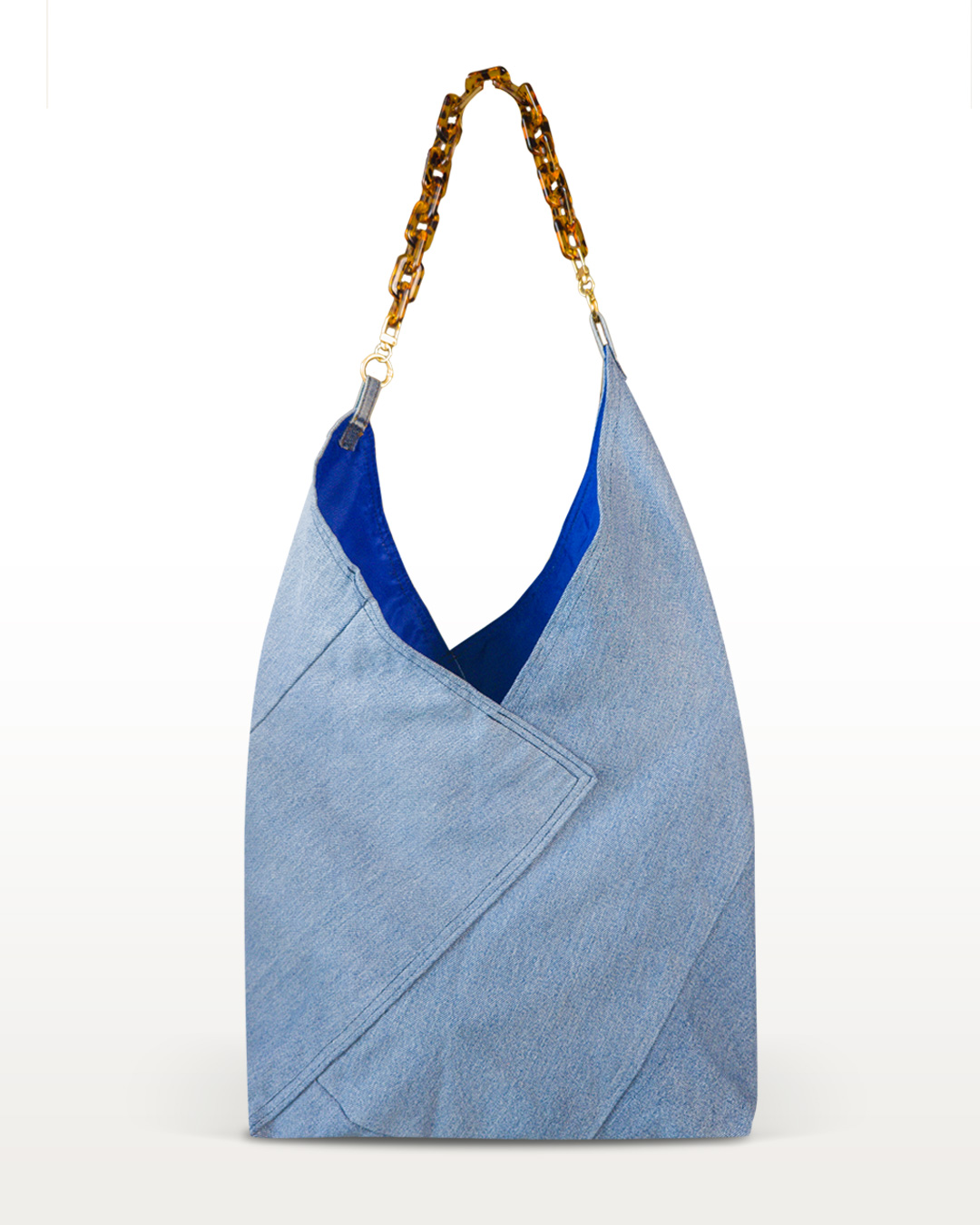 Abrazo de Miel one-of-a-kind recycled denim bag