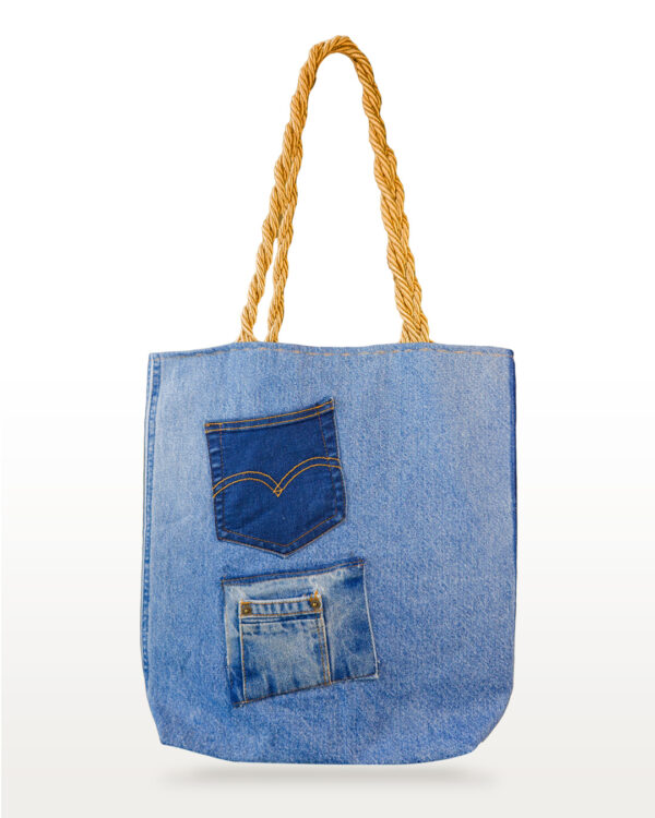 08---alma-vaquera-a Alma Vaquera one-of-a-kind recycled denim bag with rustic rope handles