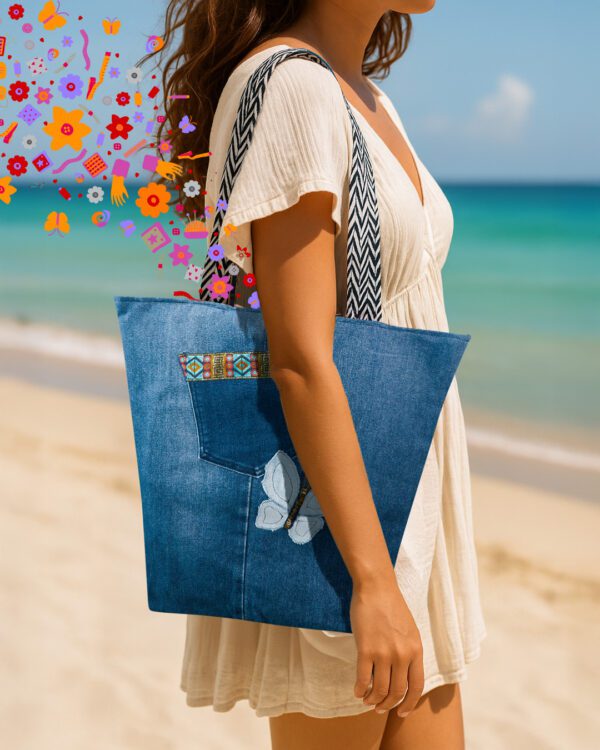 bolso-denim-artesanal-makrys-Mariposa-Valiente-BAG-MAKRYS Bolso artesanal en denim reciclado Makrys. Mariposa-Valiente-BAG-MAKRYS