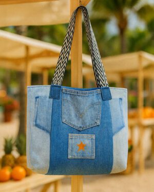 bolso-denim-artesanal-makrys-Estrella-Libre-bag-Makrys Bolso artesanal en denim reciclado Makrys. Estrella-Libre-bag-Makrys