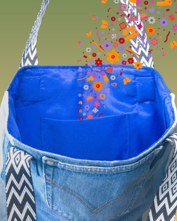 bolso-denim-artesanal-makrys-Estrella-Libre-bag-Makrys Bolso artesanal en denim reciclado Makrys. Estrella-Libre-bag-Makrys